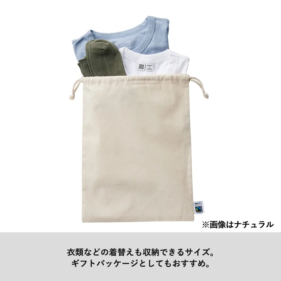 TF0007 フェアトレードコットン巾着（L）